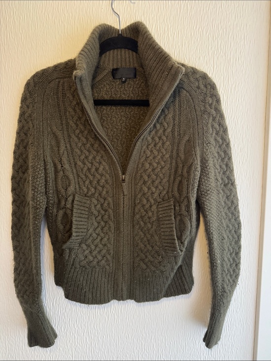 Nili Lotan Sweaters - Nili Lotan Cashmere Cable-Knit Zip-Up Sweater